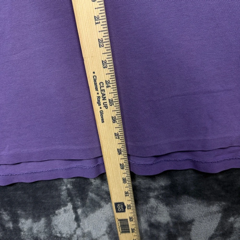 Polo Ralph Lauren Polo Shirt Mens XL Purple Custom Fit Yellow Pony Short Sleeve